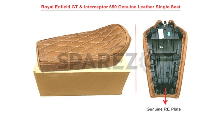 Royal Enfield GT Continental and  Interceptor 650cc Single Seat Leather D6 - SPAREZO
